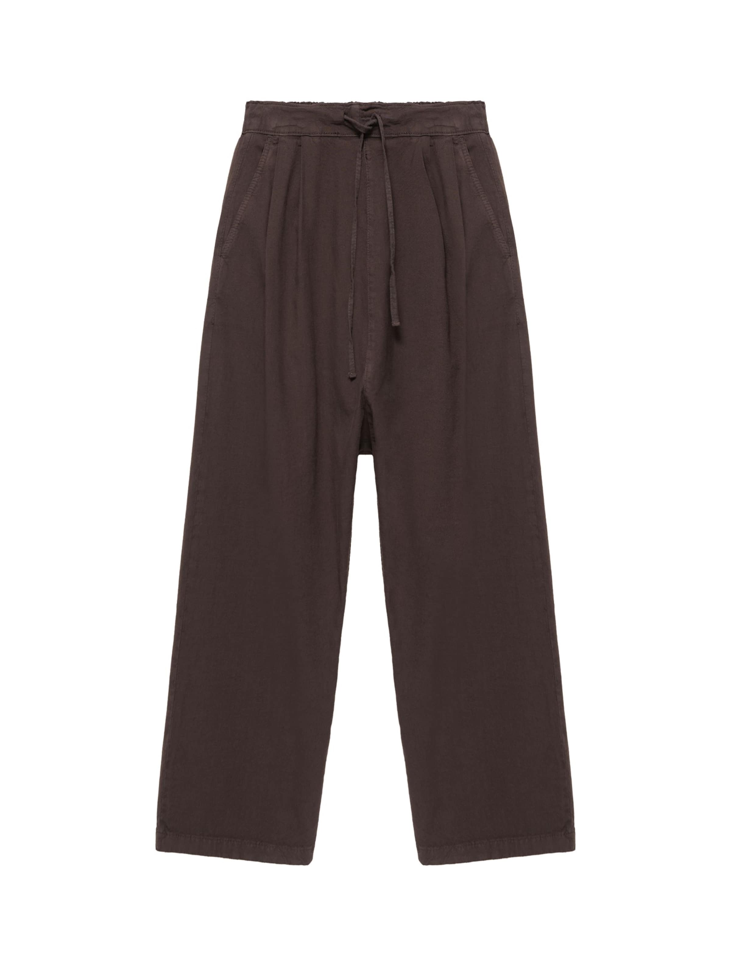 Pull&Bear Loosefit Redős farmer - barna: elől