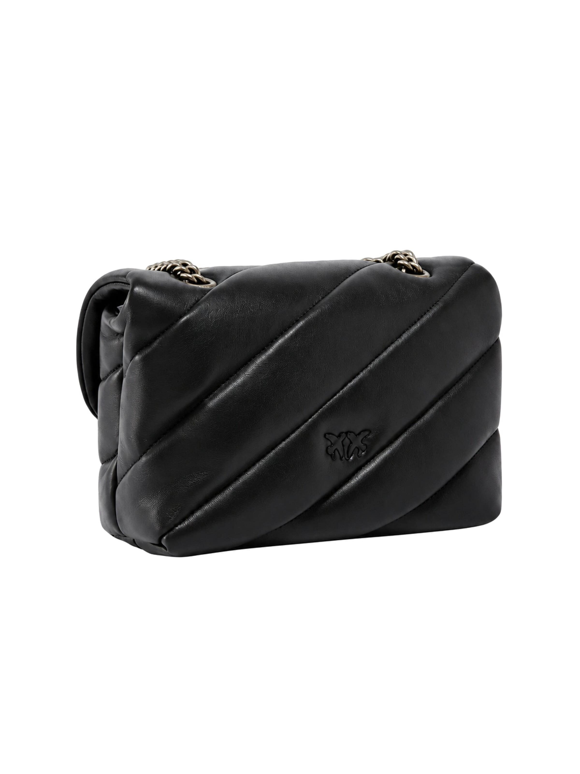 PINKO Håndtaske 'Love Puff Mini Cl Sheep Nappa' i sort