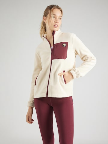 ONLY PLAY Athletic Fleece Jacket 'Safe' in Beige: front