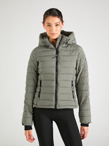 Lake View Between-Season Jacket 'Brenna' in Green: front