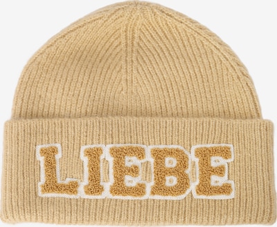 salzhaut Beanie 'METTEN' in 55-60 in camel / weiß, Produktansicht