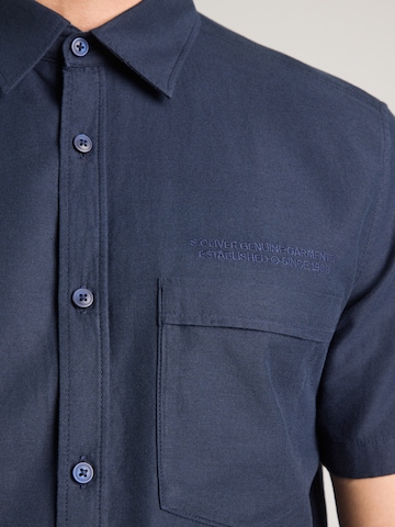 Regular fit Cămașă de la s.Oliver pe albastru
