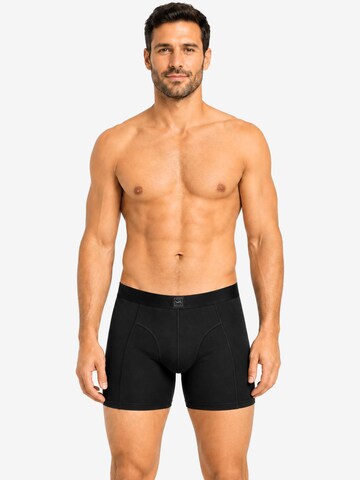 SITZTGUT Boxer shorts 'SITZTGUT Herren-Boxershorts 3er-Pack' in Black: front