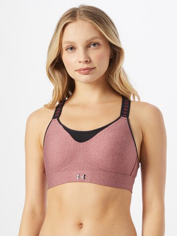 UNDER ARMOUR Bustier Sport bh 'Infinity' in Roze: voorkant