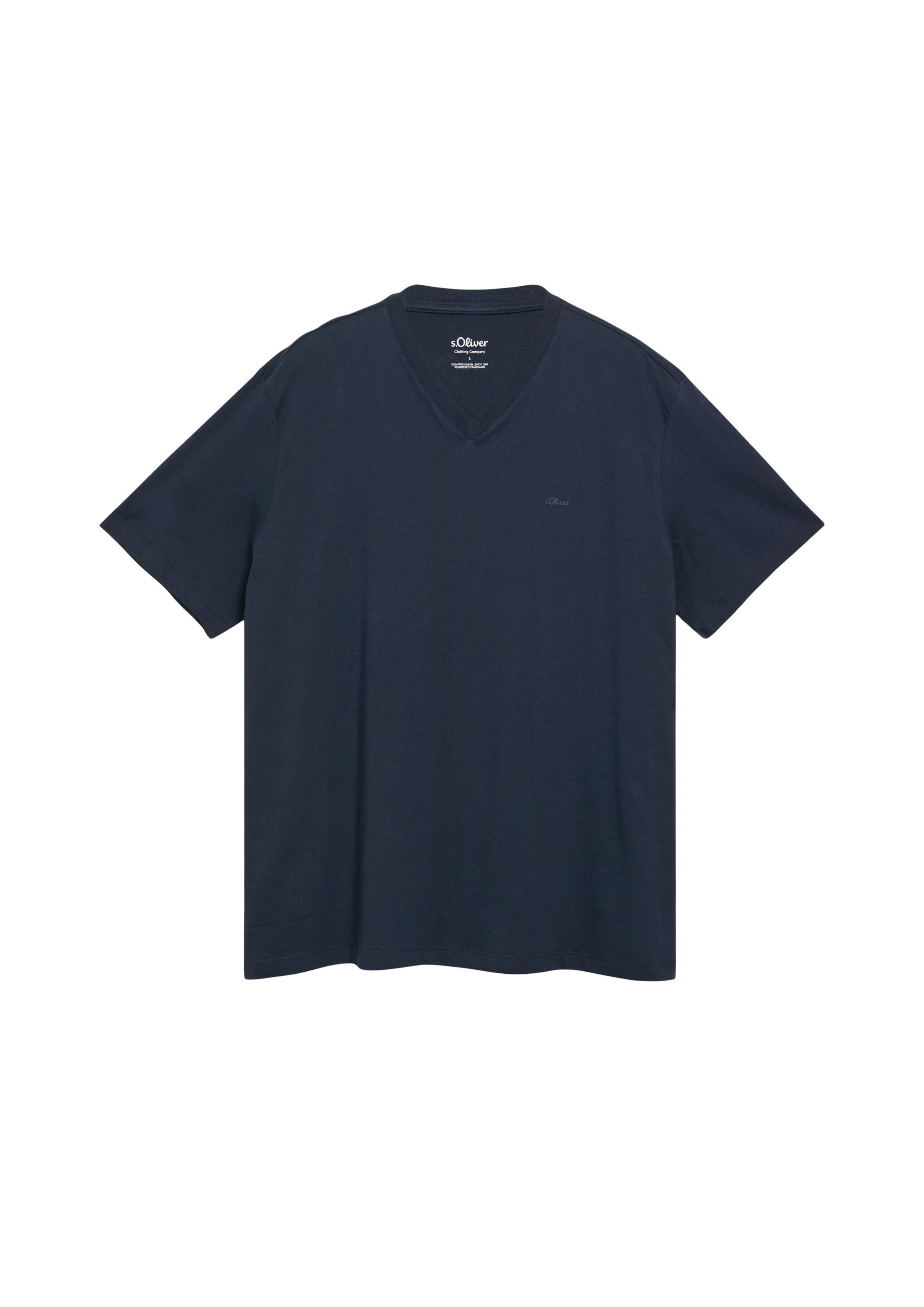 s.Oliver Men Big Sizes Shirt in Blue: front
