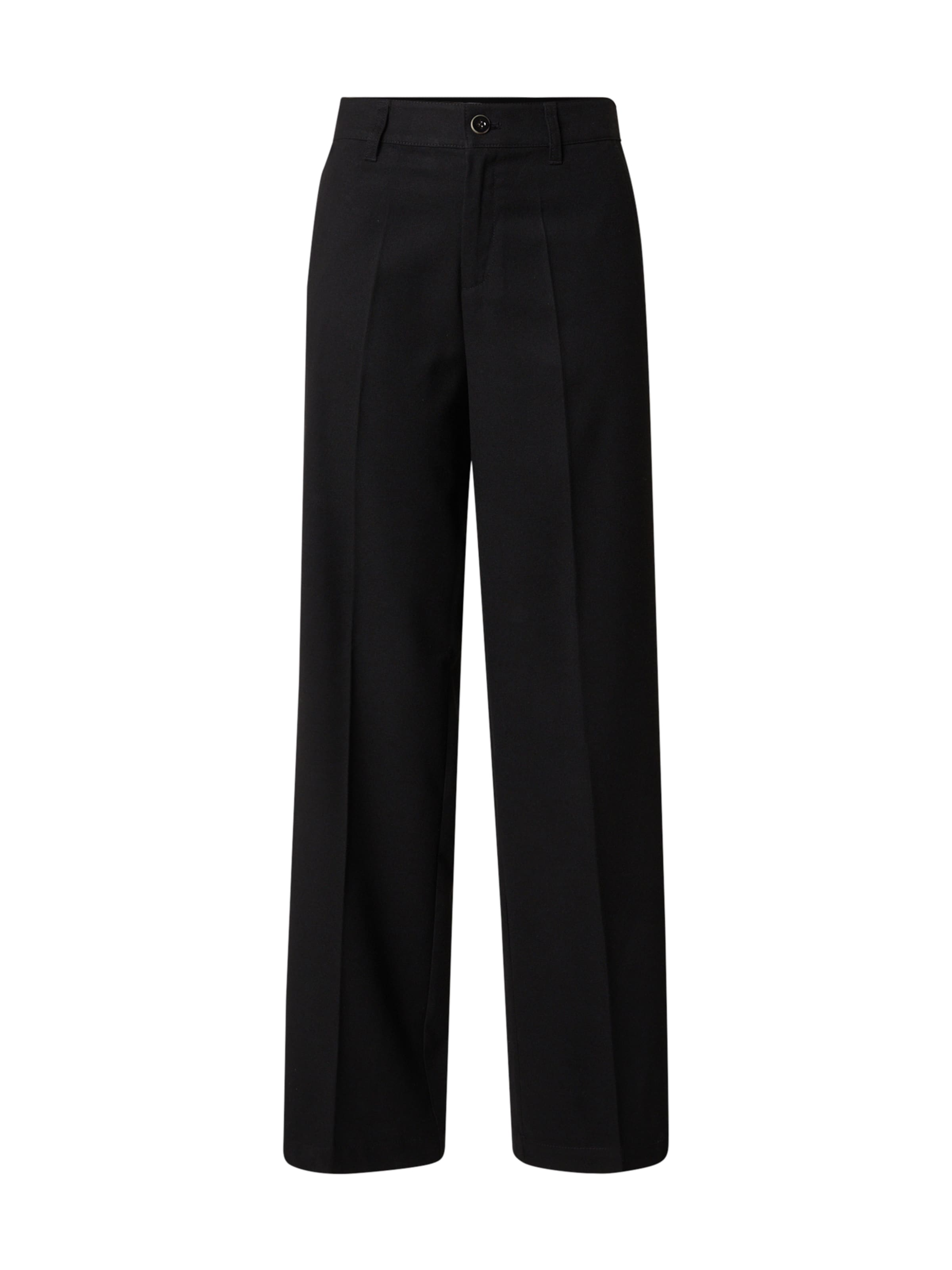 s.Oliver Wide Leg Hose in Schwarz: Vorderseite
