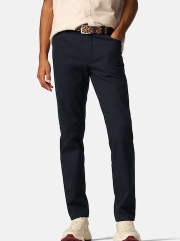 MEYER Regular Chino Pants 'Dublin' in Blue: front