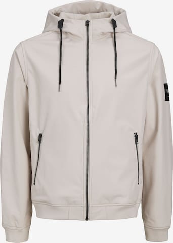 Veste mi-saison Jack & Jones Plus en gris : devant