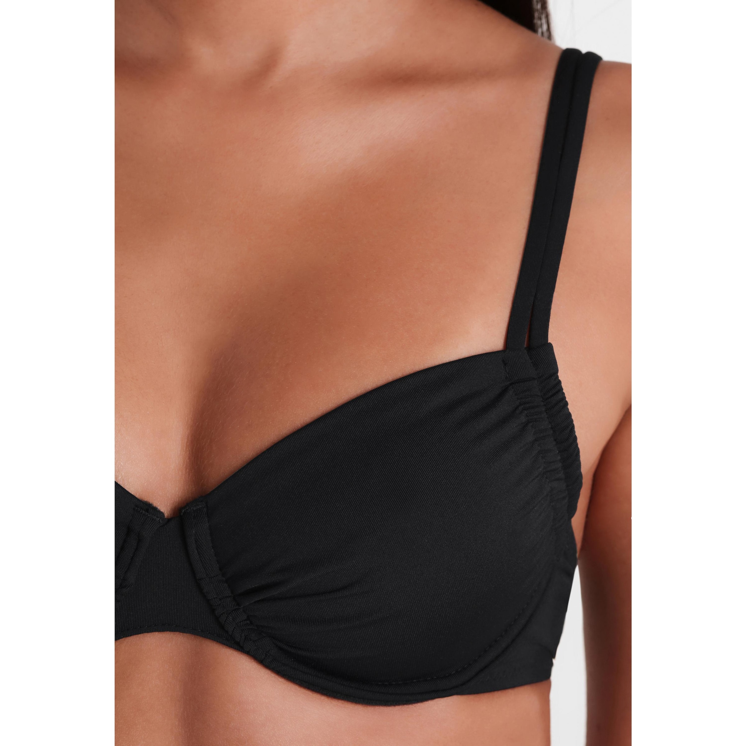 BUFFALO Regular Bikini top 'Happy' in Black