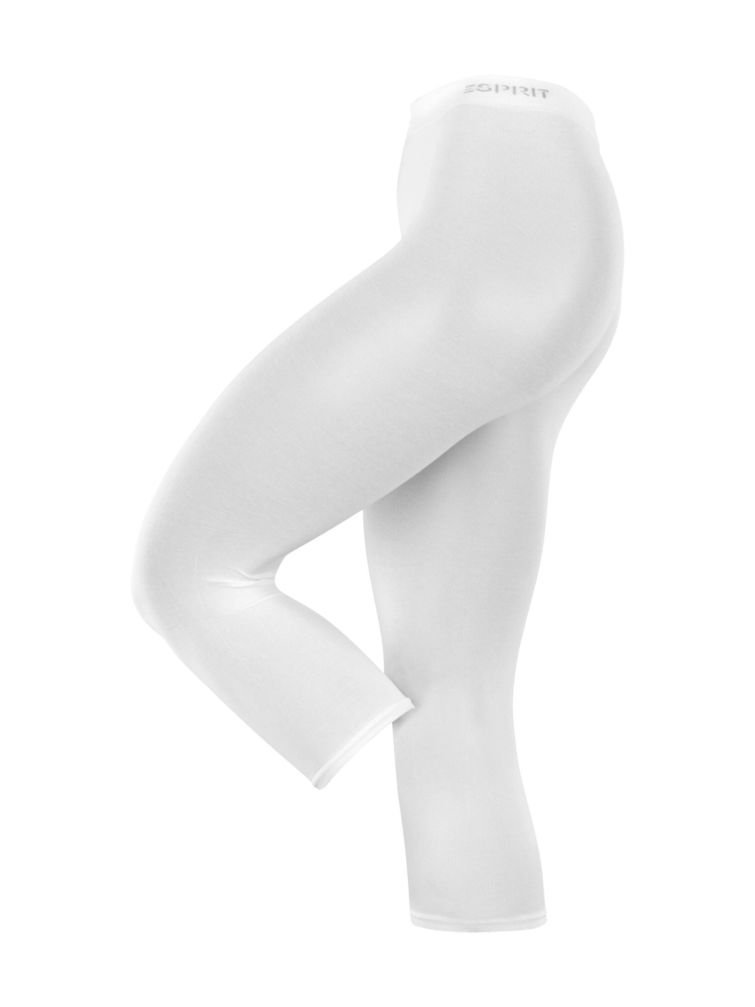 ESPRIT Slim fit Leggings 'Cotton Capri' in White: front