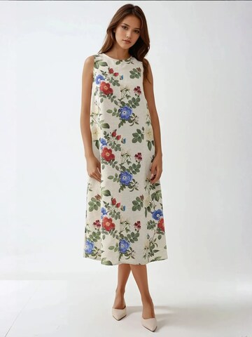 Hiccup Dress 'Linen Feel' in White: front