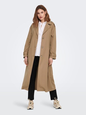 Manteau mi-saison 'Line' ONLY en marron