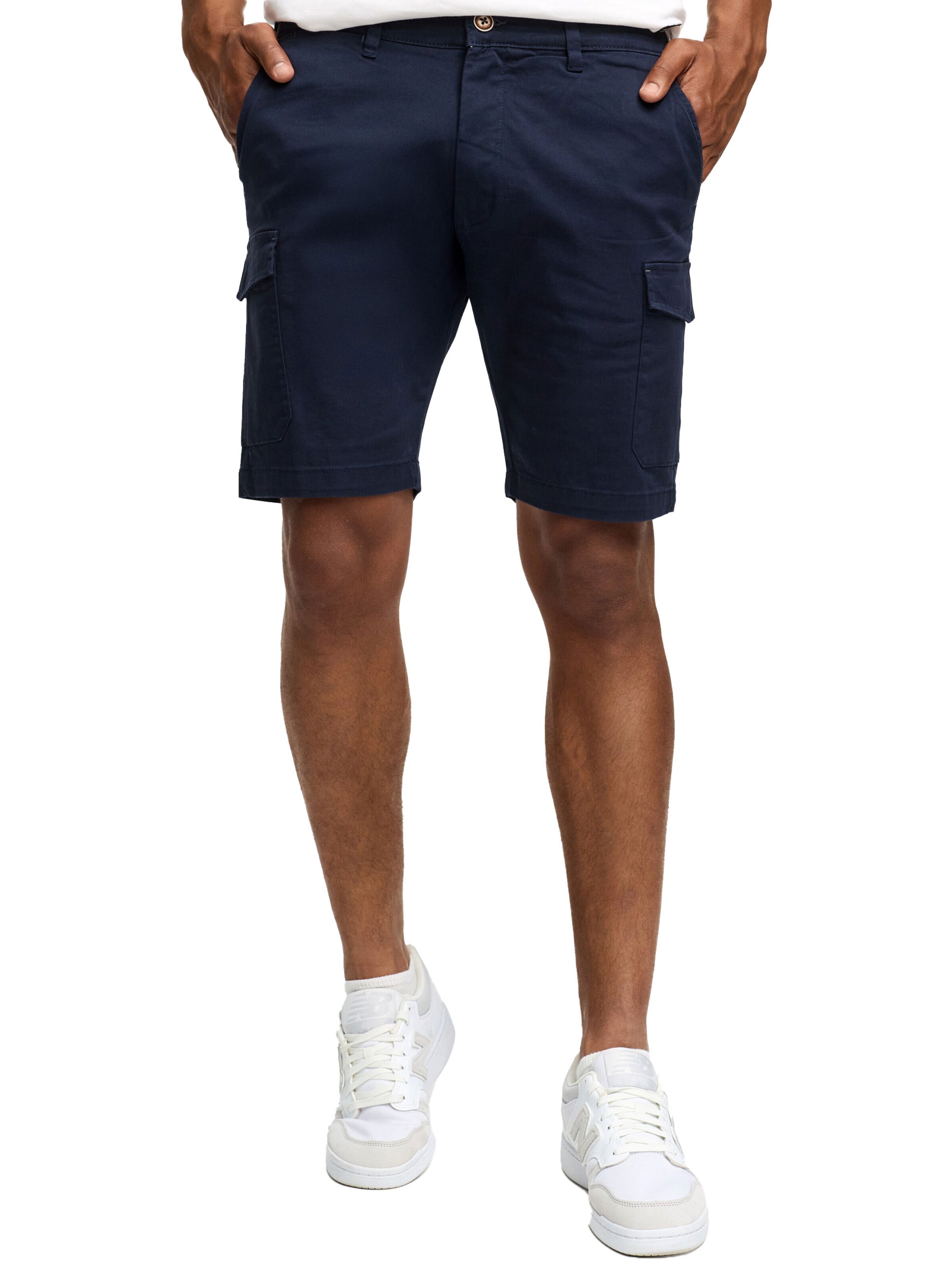 INDICODE Regular Cargo Pants 'Indicode Laulax' in Blue: front