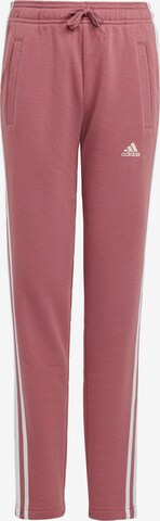 Pantalon de sport 'Essentials 3-Stripes' ADIDAS SPORTSWEAR en rouge : devant