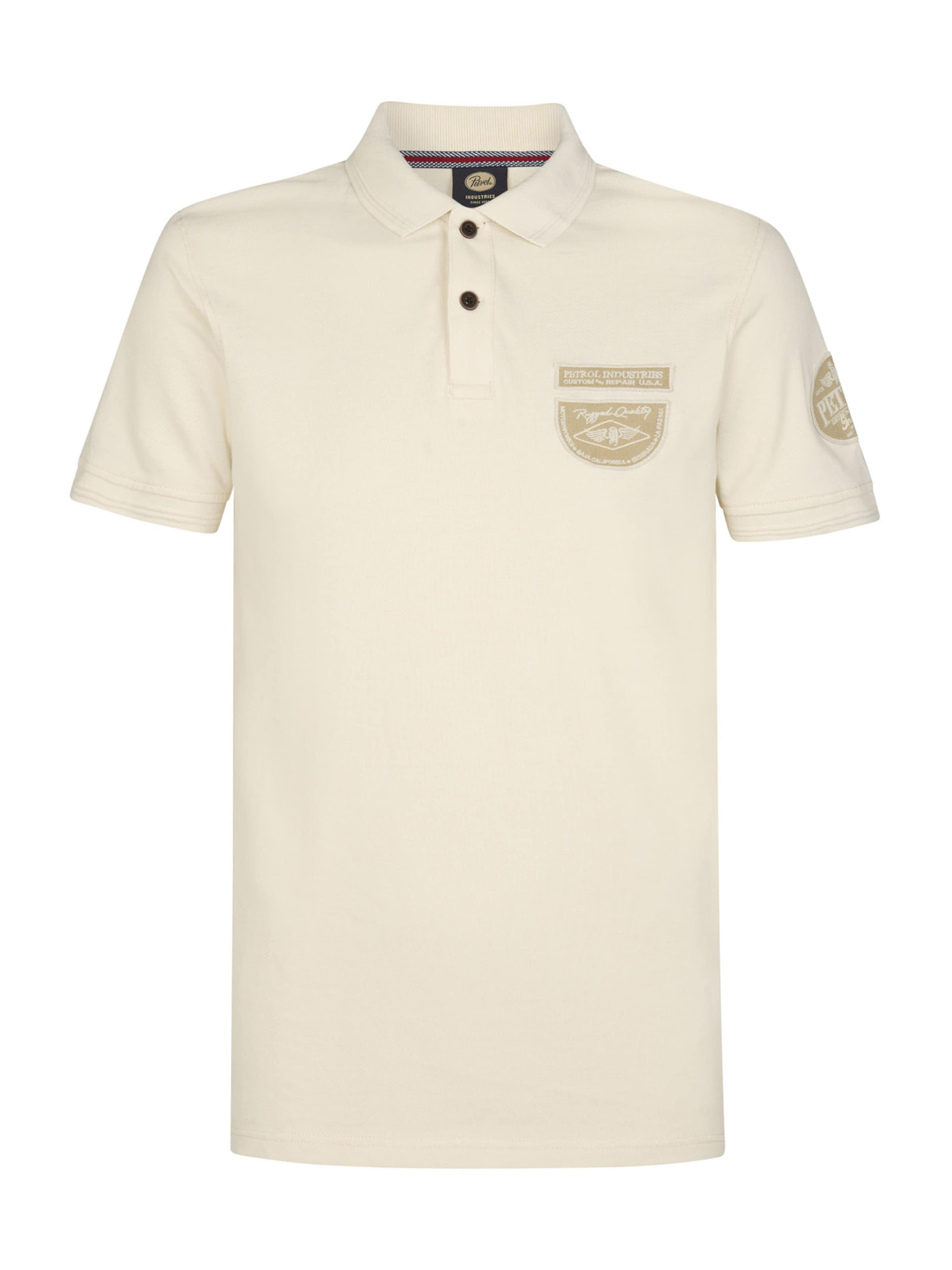 Petrol Industries Тениска в бяло: отпред