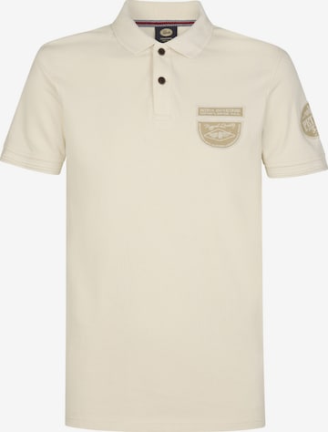 Petrol Industries Тениска в бяло: отпред