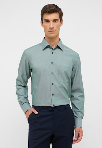 ETERNA Regular fit Overhemd in Groen: voorkant