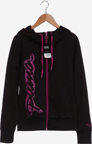 PUMA Sweatshirt & Zip-Up Hoodie in S in Black: front