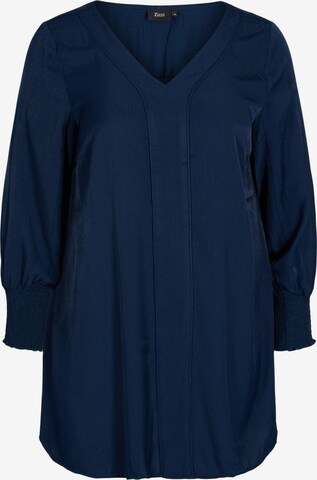 Zizzi Tuniek 'XMASYA' in Blauw: voorkant