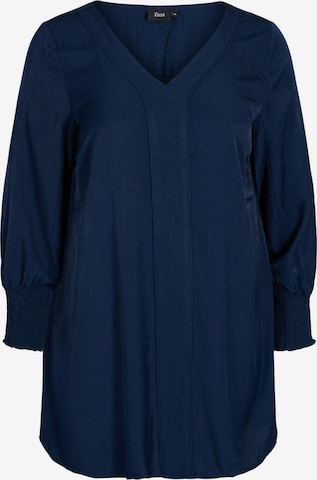 Zizzi Tuniek 'XMASYA' in Blauw: voorkant