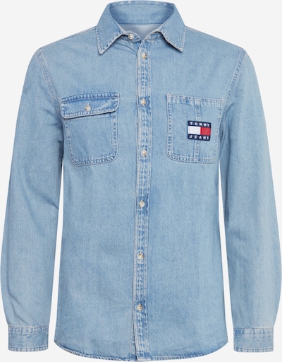Cămașă Tommy Jeans pe denim albastru, Vizualizare produs