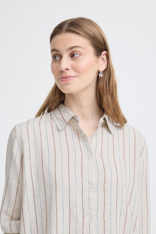 ICHI - Blusa 'LINNO' em bege