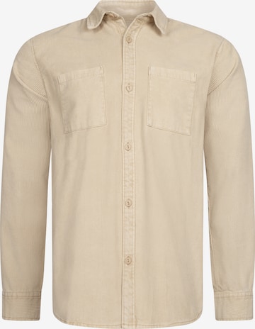 INDICODE JEANS Regular Fit Hemd 'Thyge' in Beige: Vorderseite