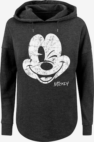 Felpa 'Disney Mickey Mouse Since Beaten' di F4NT4STIC in grigio: frontale