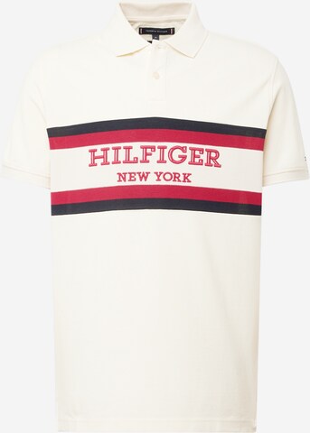 T-Shirt TOMMY HILFIGER en beige : devant