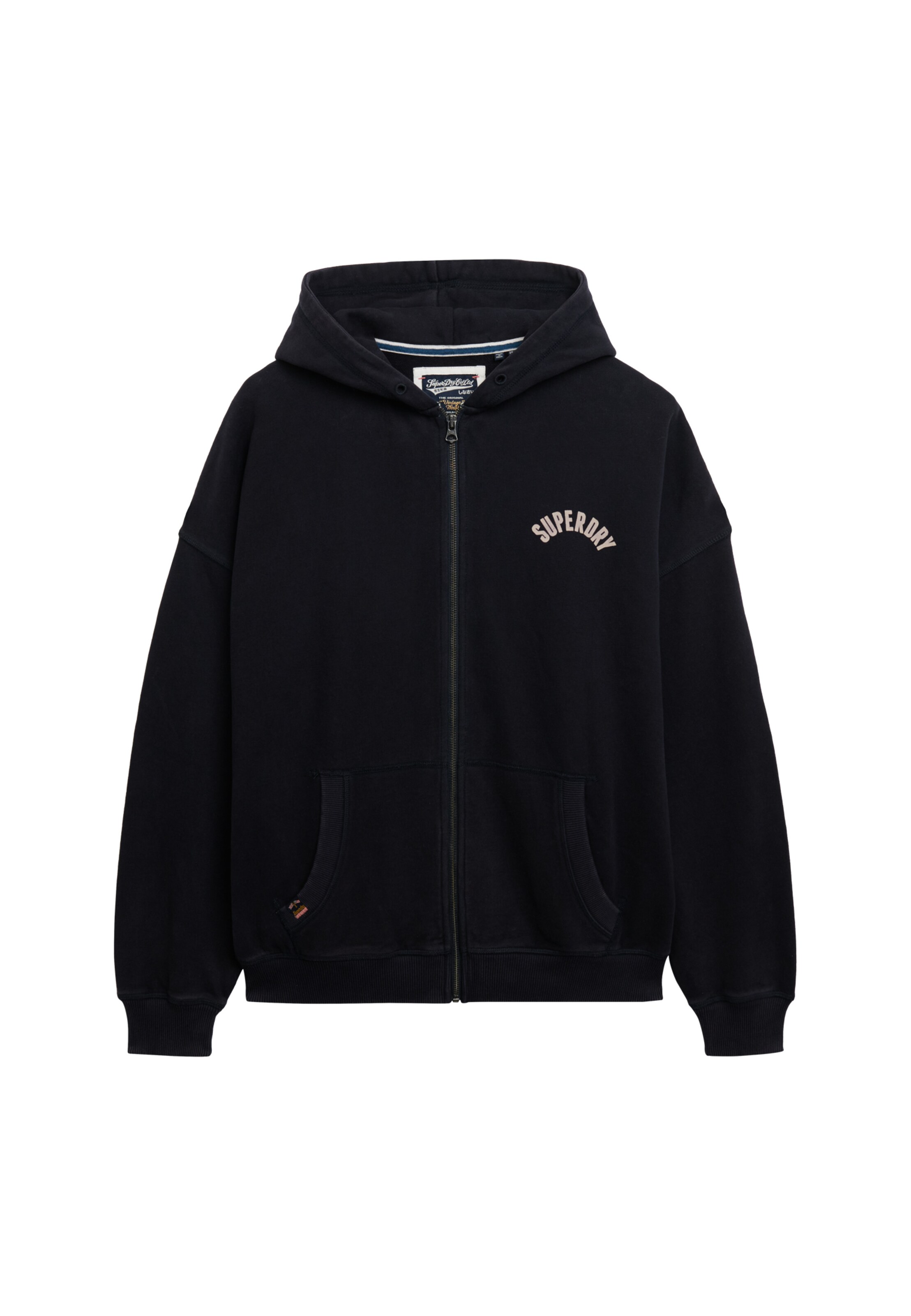 Superdry & Co Sweat jacket 'Athletic Essentials' in Blue: front