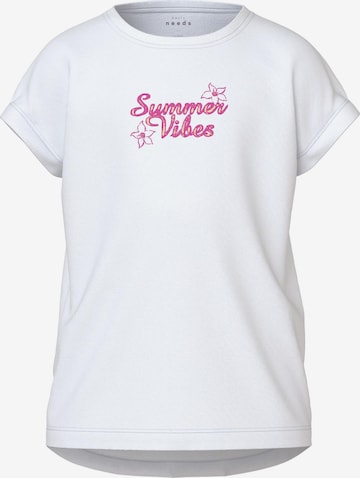 NAME IT T-shirt 'VIOLET' i vit: framsida