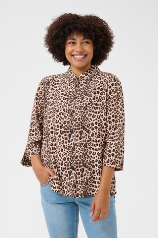 Chemisier 'Tiah' Cream en beige : devant