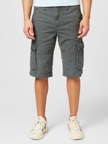 CAMP DAVID Regular Cargo trousers in Grey: front