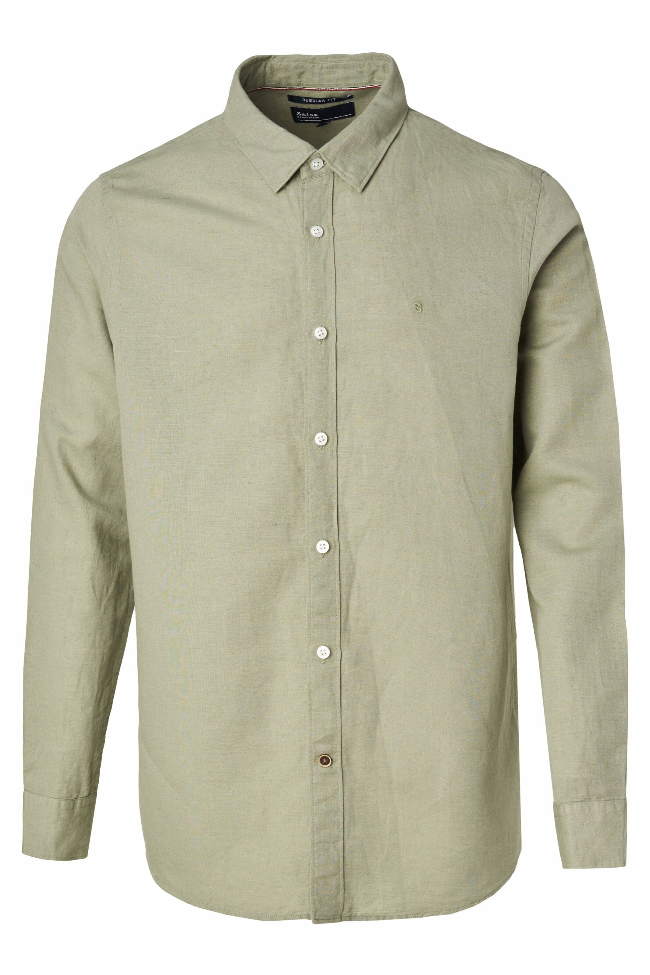 Salsa Jeans Button Up Shirt 'Birmingham' in Green: front