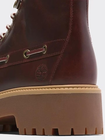 TIMBERLAND Veterlaarzen 'TB0A27YZEIW1 STONE STREET MID LACE UP BOOT BURGUNDY FULL GRAIN' in Rood