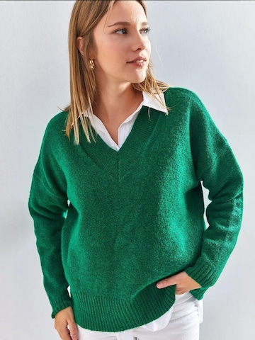 Bianco Lucci Kampsun 'Pullover', värv roheline