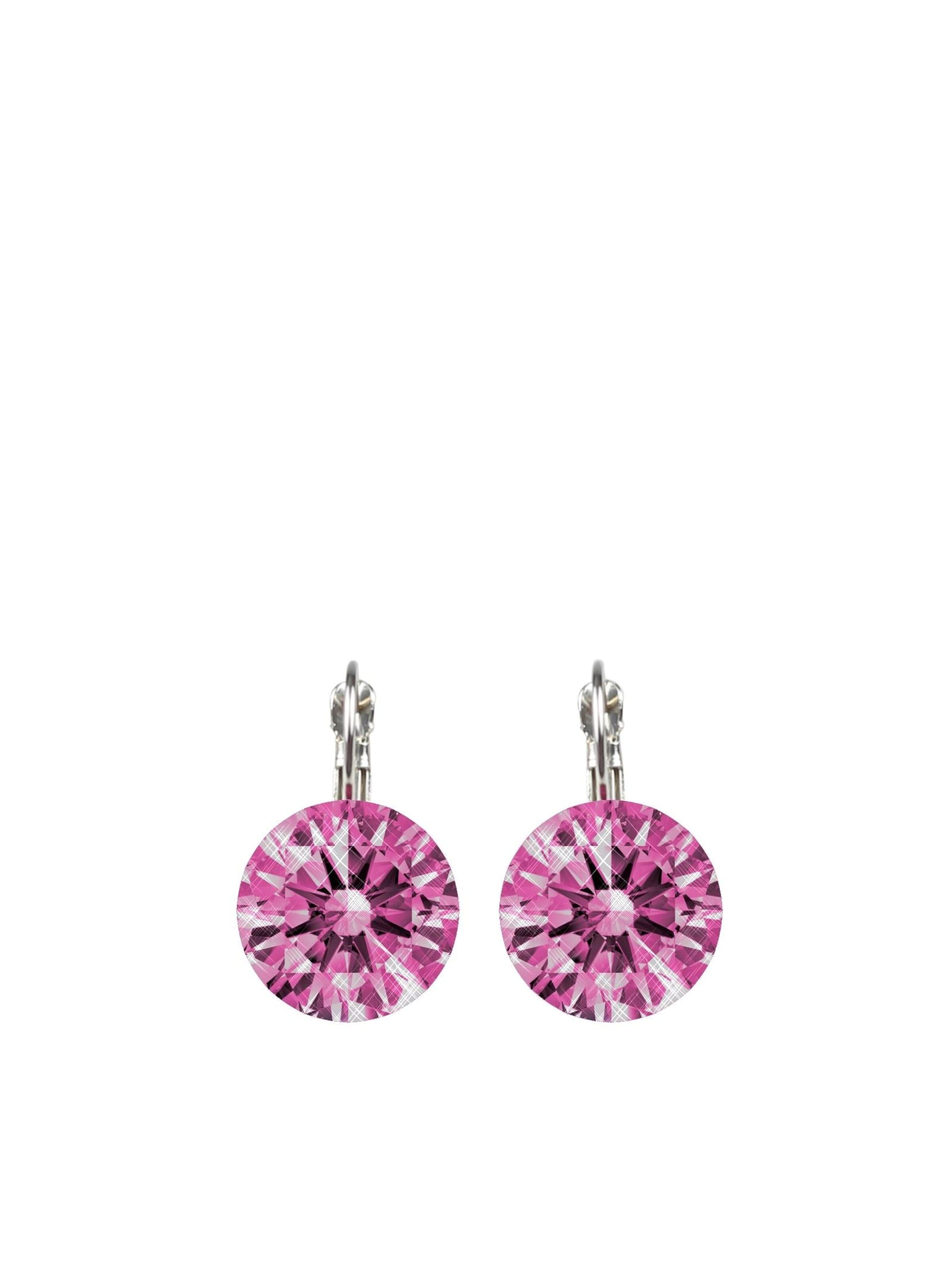 COLLEZIONE ALESSANDRO Earrings 'mit Swarovski® Steinen' in Pink: front