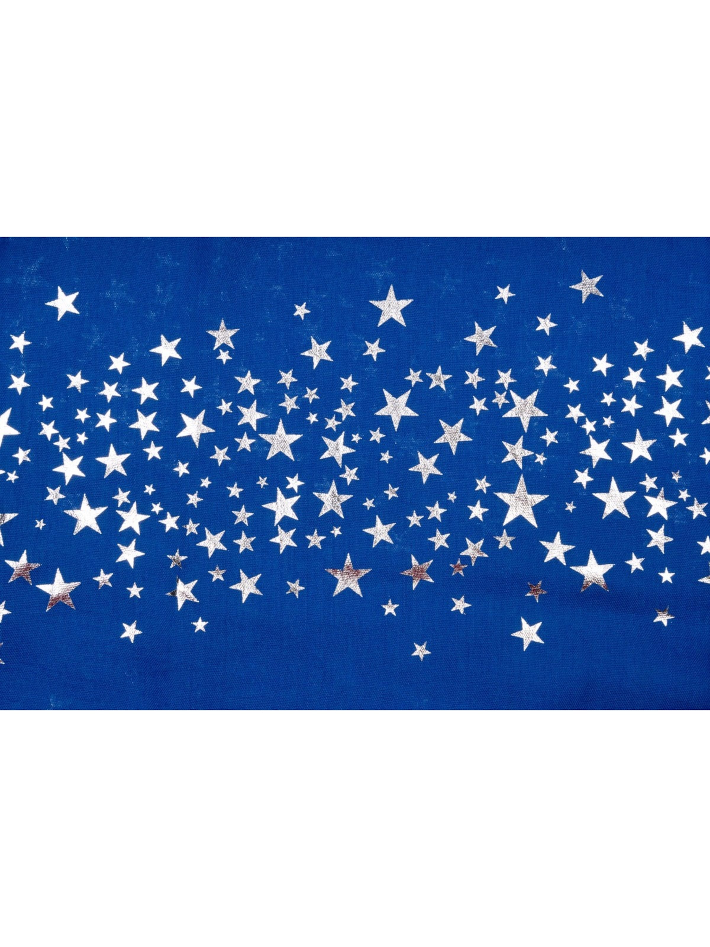 styleBREAKER Loop scarf 'Loop Schal mit Metallic Sterne Print' in Blue