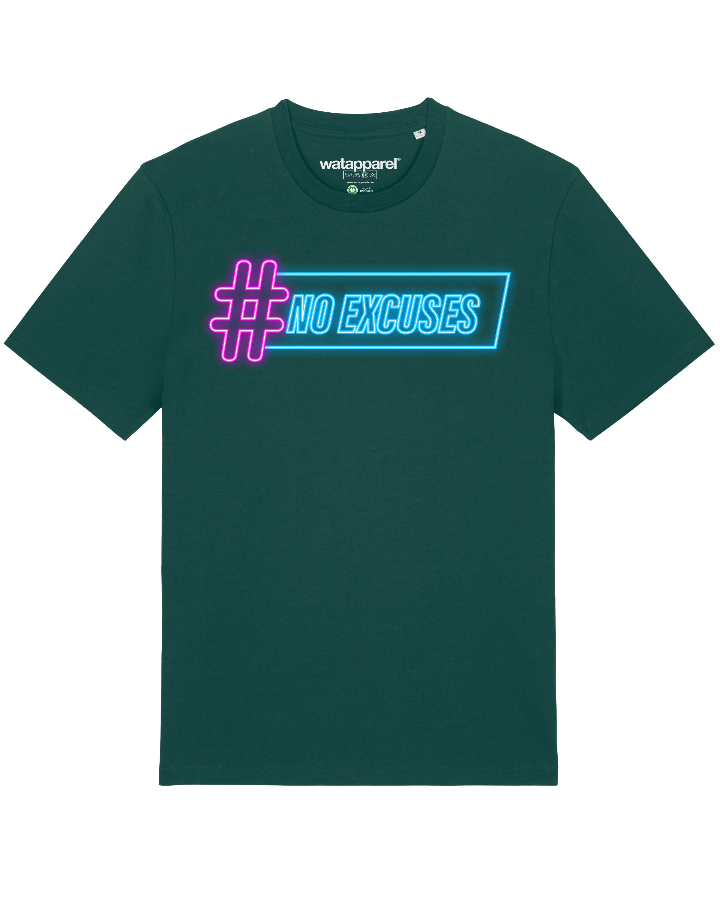 Maglietta ' No Excuses ' di Watapparel in verde: frontale