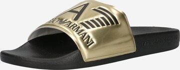 EA7 Emporio Armani Strand-/badesko i guld: forside