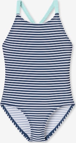 SCHIESSER Badeanzug ' Aqua Kids Girl ' in Blau: Vorderseite