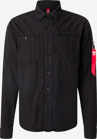 ALPHA INDUSTRIES Πουκάμισο 'Air Force' σε μαύρο: μπροστά