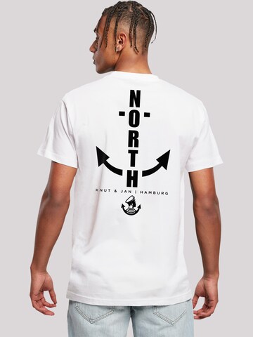 T-Shirt 'North Anchor' F4NT4STIC en blanc : devant