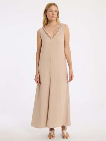 Robe 'Zamia' Ana Alcazar en beige : devant