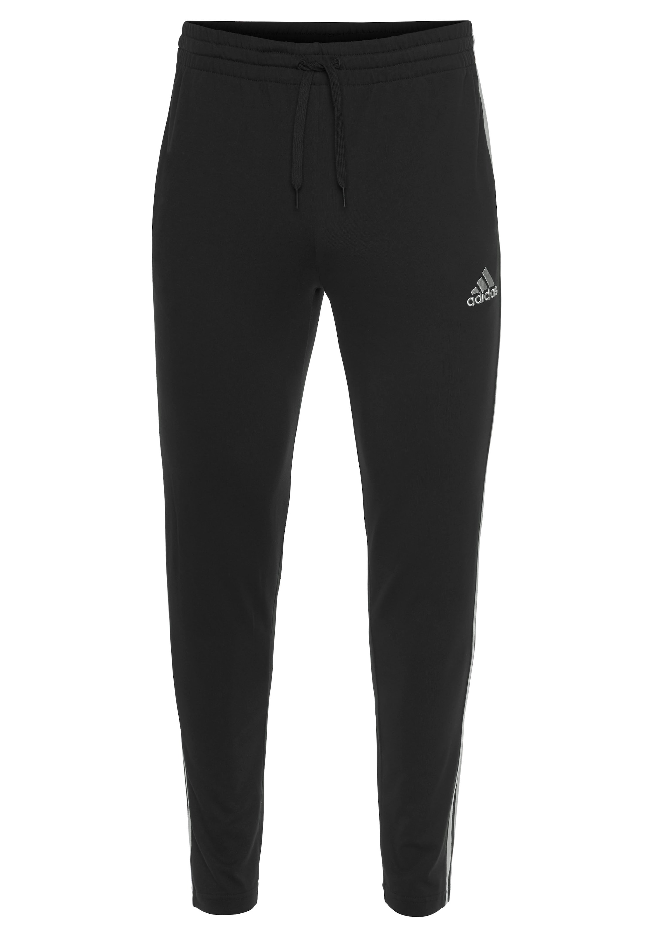 ADIDAS SPORTSWEAR Tapered Urheiluhousut 'Essentials' värissä musta: etupuoli