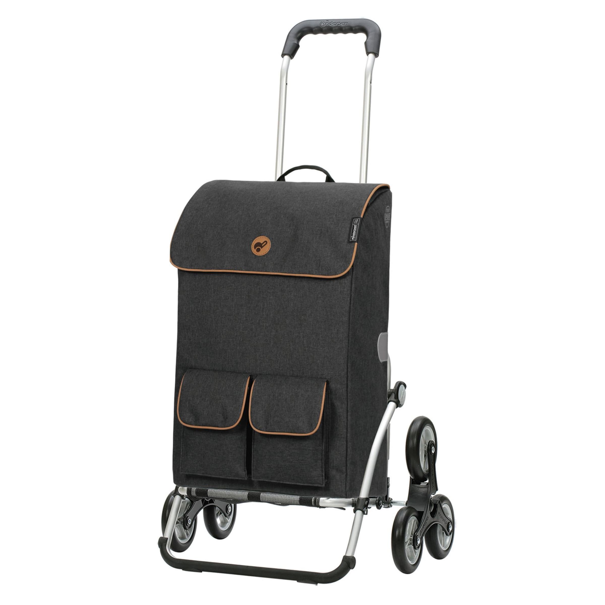 Andersen Shopper Trolley 'Unus' in Zwart: voorkant