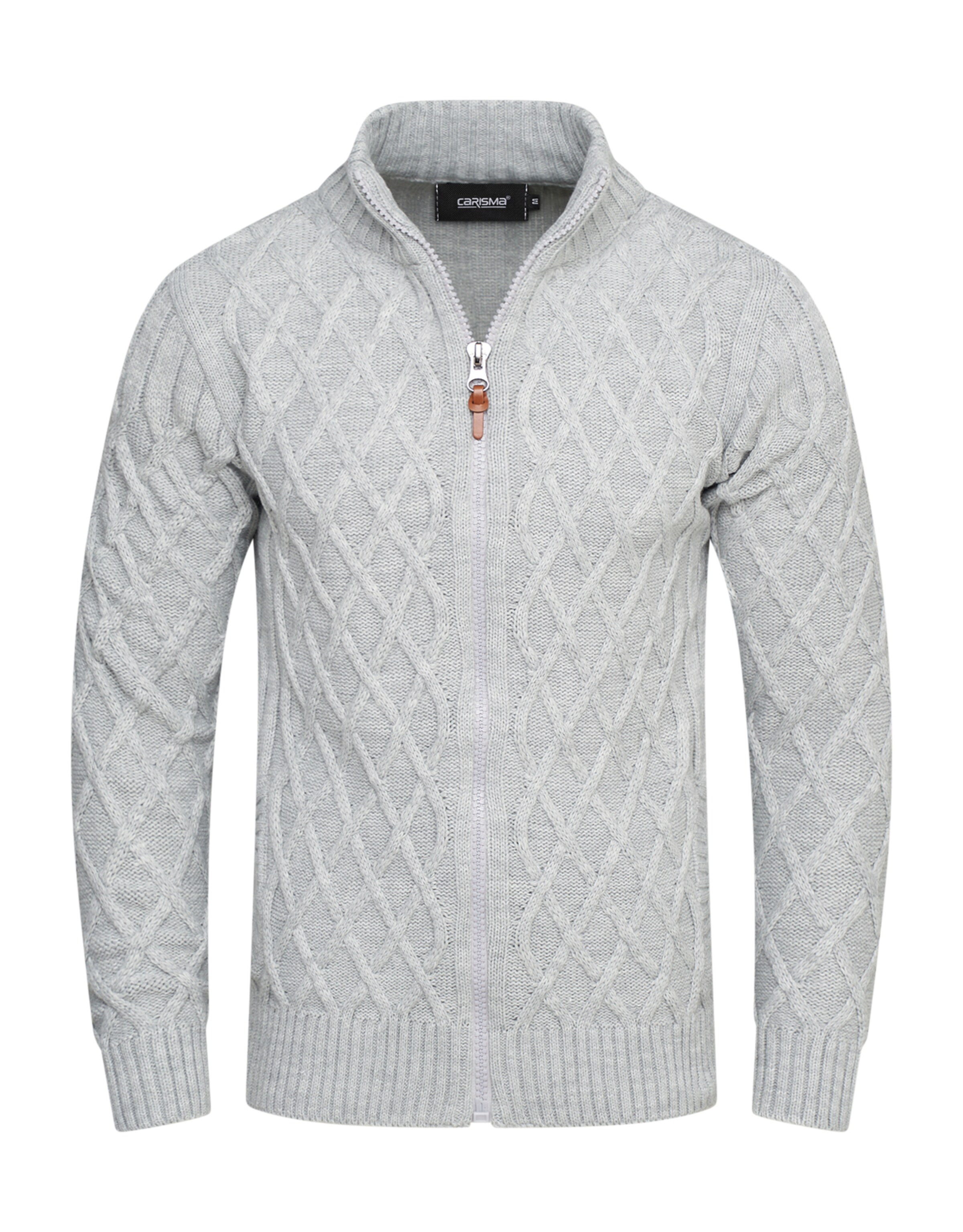 CARISMA Strickjacke 'ELIJA' in Grau: Vorderseite