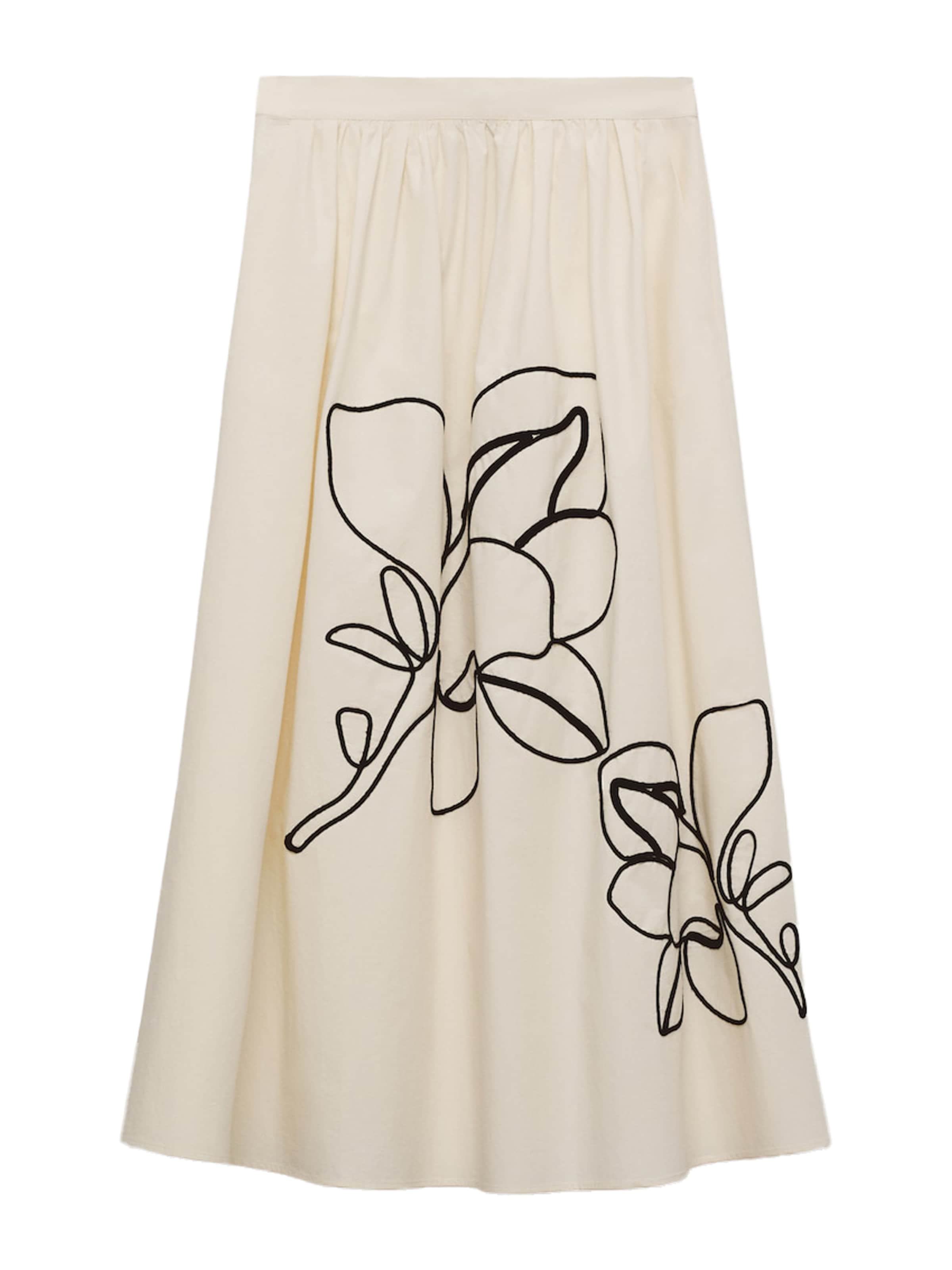 MANGO Sukně 'BARI' – bílá: přední strana