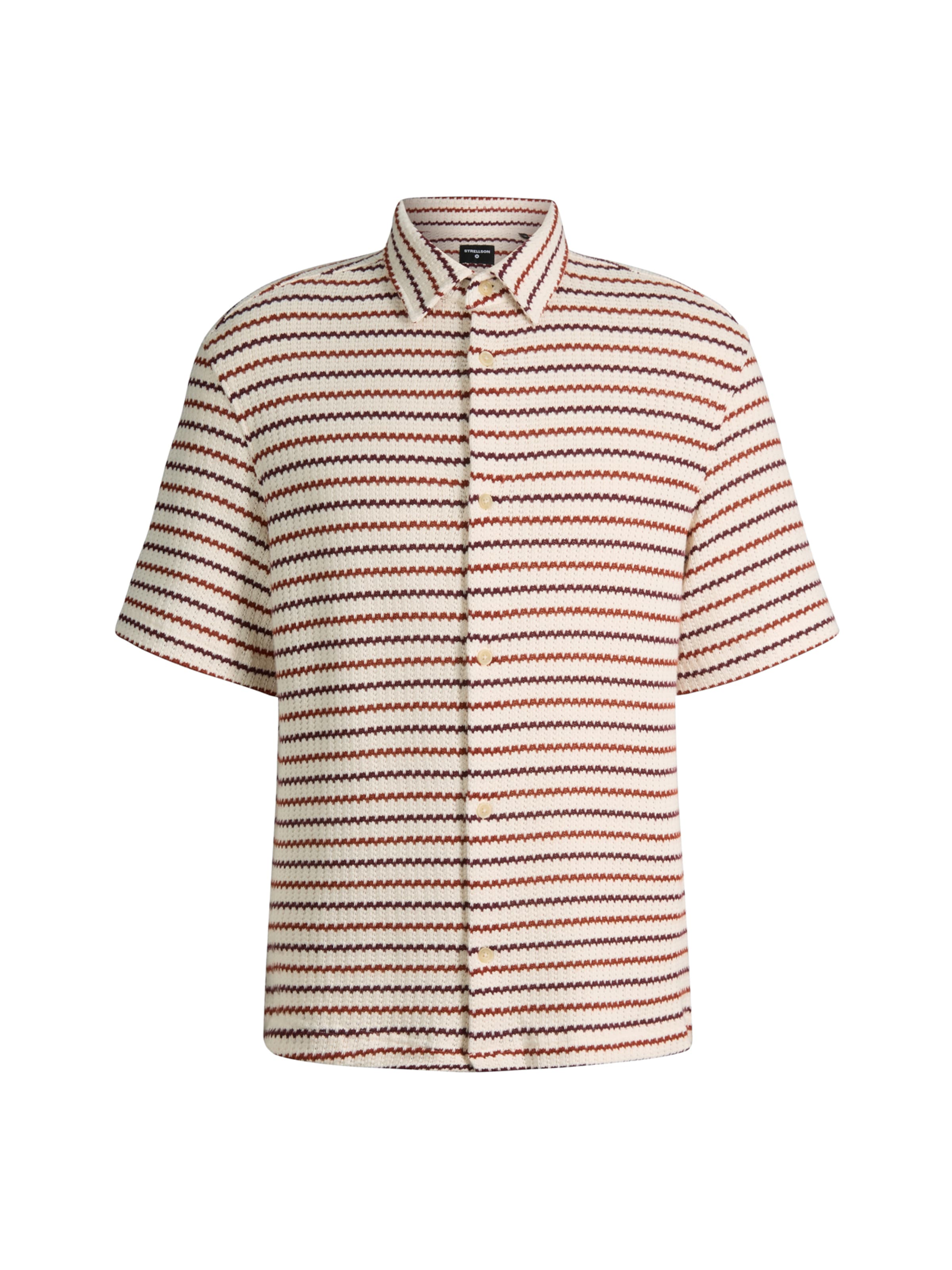 STRELLSON Comfort fit Button Up Shirt 'Colin' in Beige: front