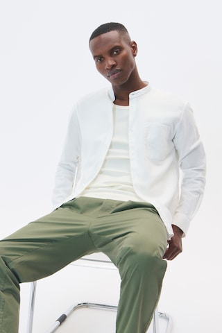 Matinique Comfort fit Button Up Shirt 'MATrostol China 4' in White